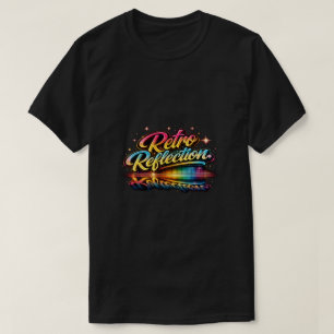 Camiseta Reflexão Retro: Estética Vintage dos Anos 70 e 80