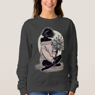 Camiseta Reflexão silenciosa de uma mulher