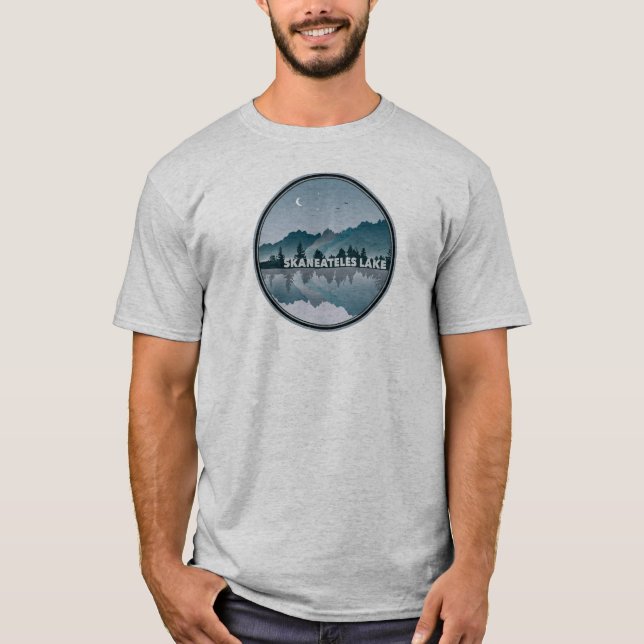 Camiseta Reflexão sobre o Lago de Skaneateles, Nova Iorque (Frente)