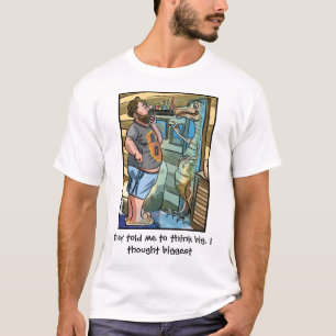 Camiseta Reflexão T-Rex: Pense Maior Que Grande