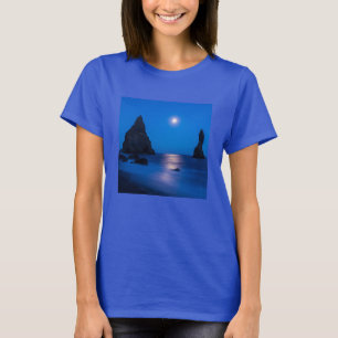Camiseta Reflexo do Nascer da Lua   Islândia, Reynisdrangur