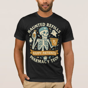Camiseta Reflexões Assombrados Felizes Pacientes Farmácia T
