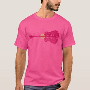 Camiseta Reflexões do Lago da Guitarra Música e Amante de G