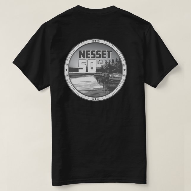 Camiseta Reflexões do Nesset - Parte Traseira do BW - Canto (Verso do Design)