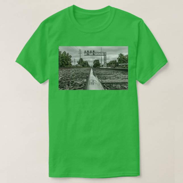 Camiseta Reflexões num carril 1 (Frente do Design)