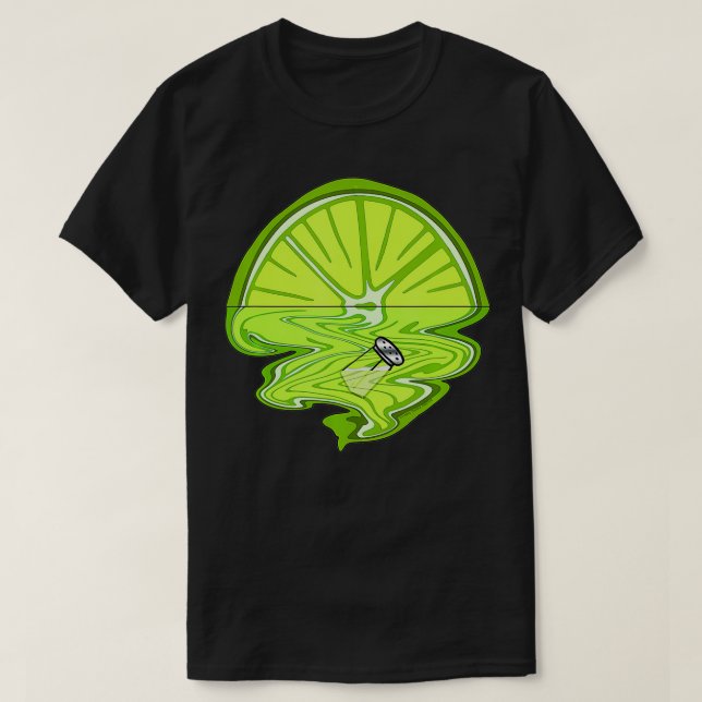 Camiseta Reflexões sobre o Limão de Verão com Su flutuante (Frente do Design)