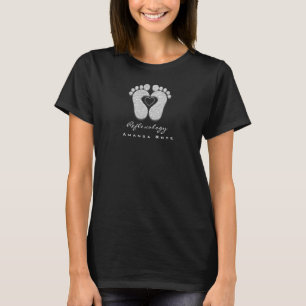 Camiseta Reflexology Massage Feet For SIlver Cinza Black