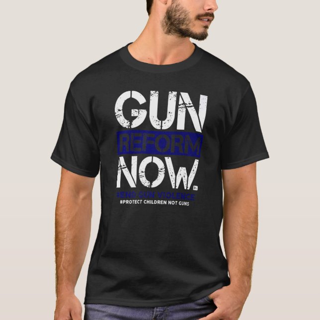 Camiseta Reforma das Armas Agora Chega De Acabar Com A Viol (Frente)