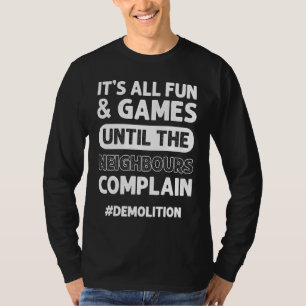Camiseta Reforma de Construção de Casas Demolição de Edifíc