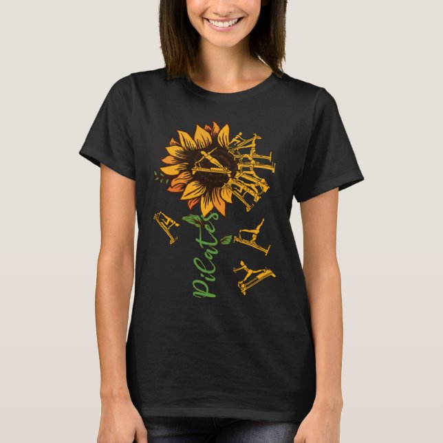 Camiseta Reformador de girassol Pilates flor (Frente)