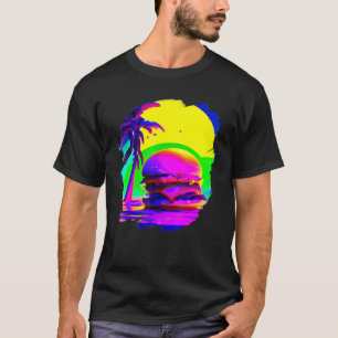 Camiseta Refrigeração legal de Burger em Beach Fast Comida