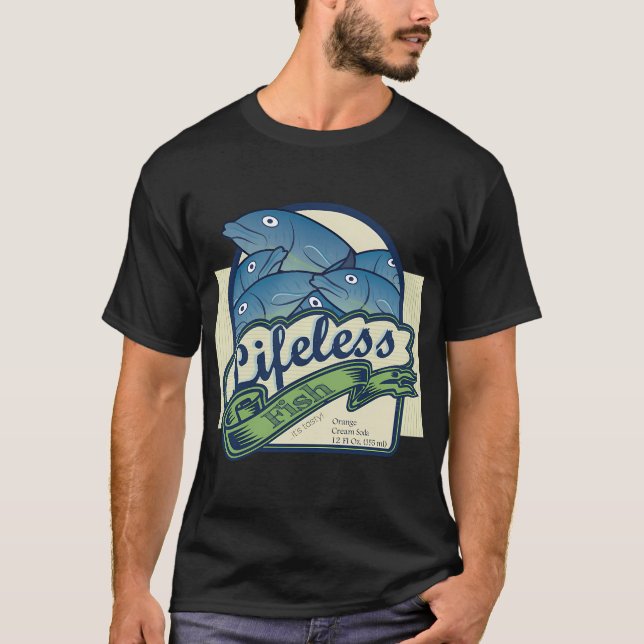 Camiseta Refrigerante Laranja Peixe Sem Vida (Frente)