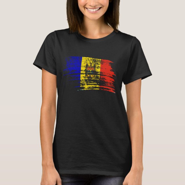 Camiseta Refrigere o design moldavo da bandeira (Frente)