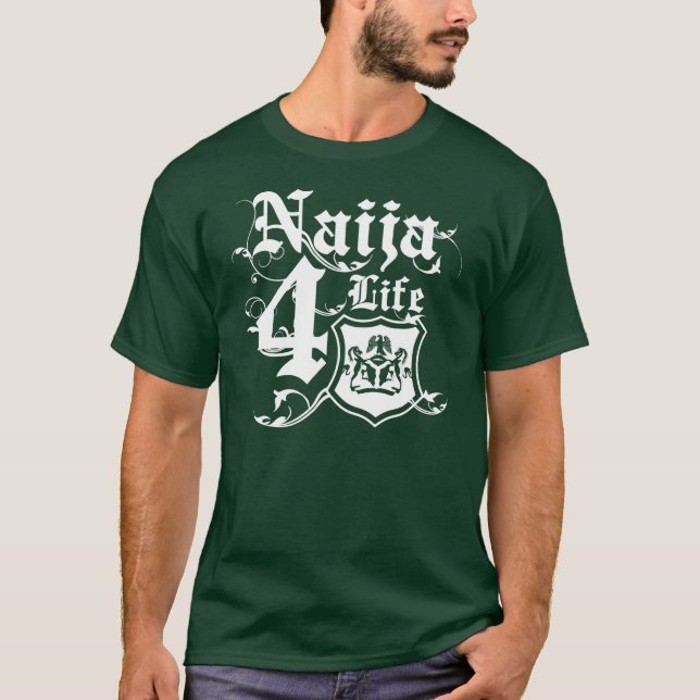 Camiseta Refrigere o design nigeriano da brasão (Frente)