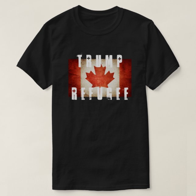 CAMISETA REFUGIADO AMERICANO CANADÁ DO TRUNFO (Frente do Design)