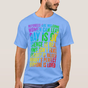 Camiseta Refugiados são bem-vindos Mulheres podem liderar o