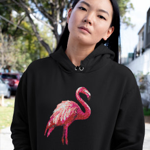 Camiseta Refúgio Tropical de Flamingo, Impresso em Sequênci