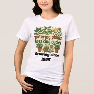 Camiseta Rega Retro de Plantas Rompendo Ciclos Saúde Mental