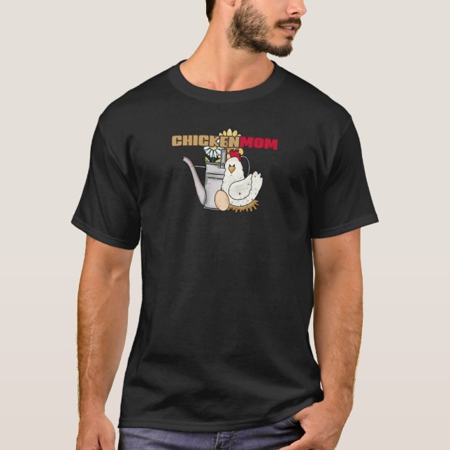 Camiseta Regador de Mulheres Antigas Frango-Mãe (Frente)