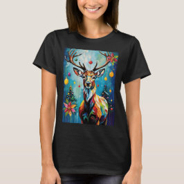 Camiseta Regal Christmas Reindeer Com Ornamentos