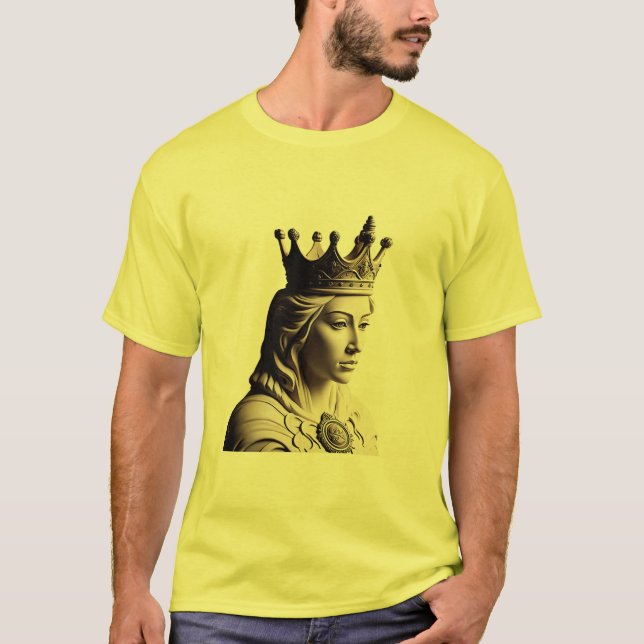 Camiseta Regal Majestade: Crowned Royalty Bust (Frente)