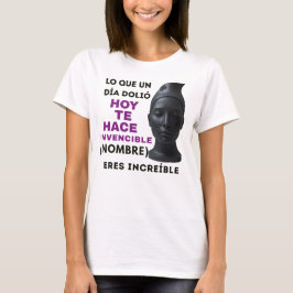 CAMISETA REGALO PERSONALIZADO(NOMBRE)ERES INVENCIBLE