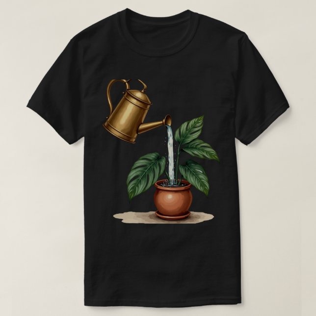 Camiseta Regando Monstera (Frente do Design)