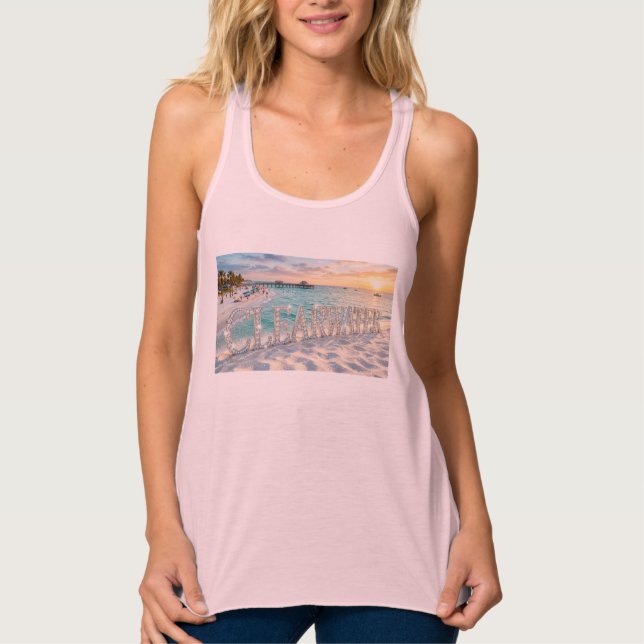 Camiseta Regata Clearwater Beach Florida (Frente)