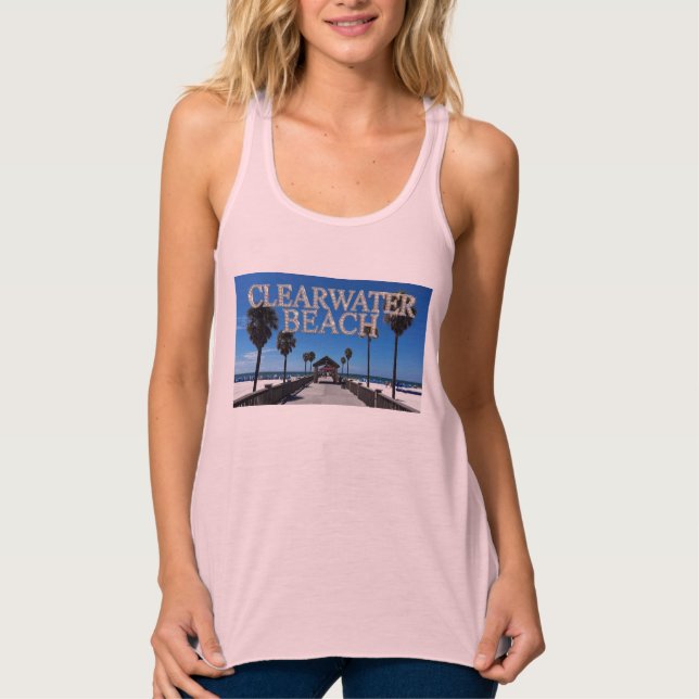 Camiseta Regata Clearwater Beach Florida (Frente)