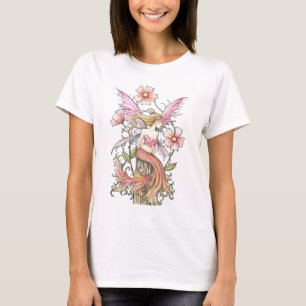 Camiseta Regata Fada Flor Rosa, Camisa