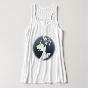 Camiseta Regata Feminina Husky Pup Sled Dog Shirt