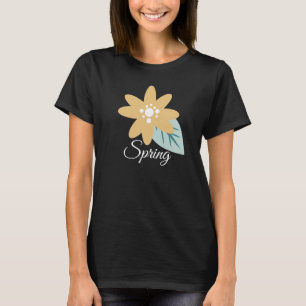 Camiseta Regata Floral Amarela de Primavera