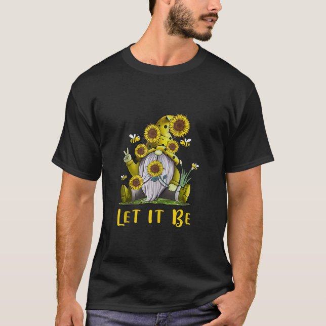 Camiseta Regata Hippie Let It Be Gnome Sunflower (Frente)