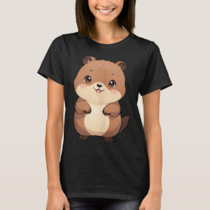Camiseta Regata Kawaii Chibi Groundhog - Panfurwar