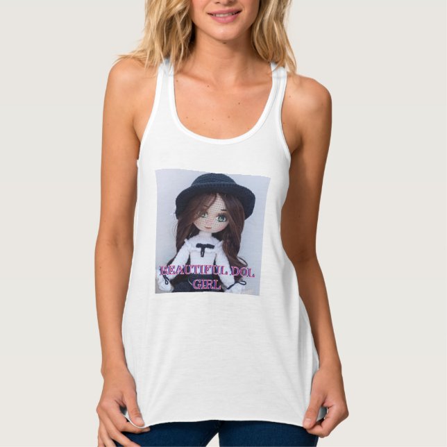 Camiseta Regata Menina Boneca Fofa – Estilo Artesa (Frente)