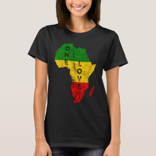 Camiseta Reggae Africa Map Rasta Regae Music Rastafari Afri