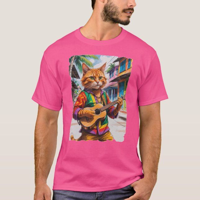 Camiseta Reggae Cat na Jamaica! (Frente)