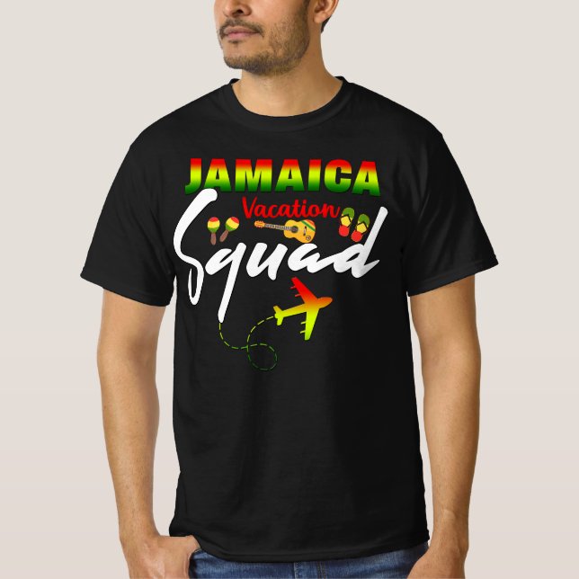 Camiseta Reggae de Correspondência de Grupo de Férias da Ja (Frente)