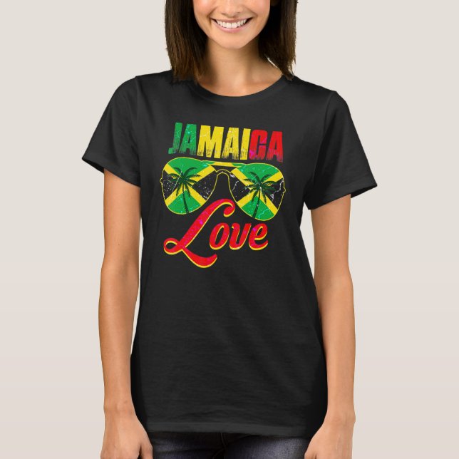 Camiseta Reggae de Férias de Caribe jamaicano (Frente)
