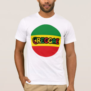 Camiseta Reggae design com cores de sinalizador reggae