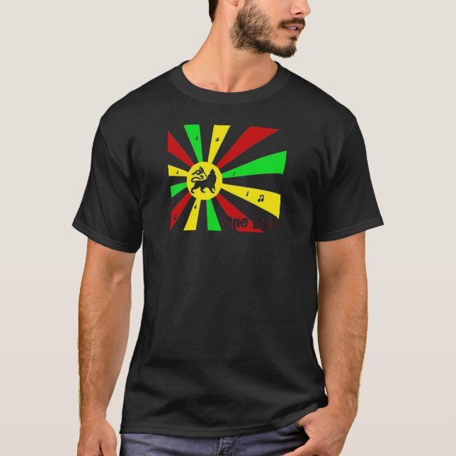 Camiseta reggae estilo bandeira  (Frente)