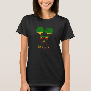Camiseta Reggae Girl One Love Rastafarian Rasta Regga