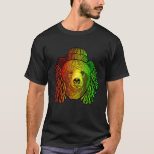 Camiseta Reggae Legal Grizzly Bear Dreadlocks Rasta