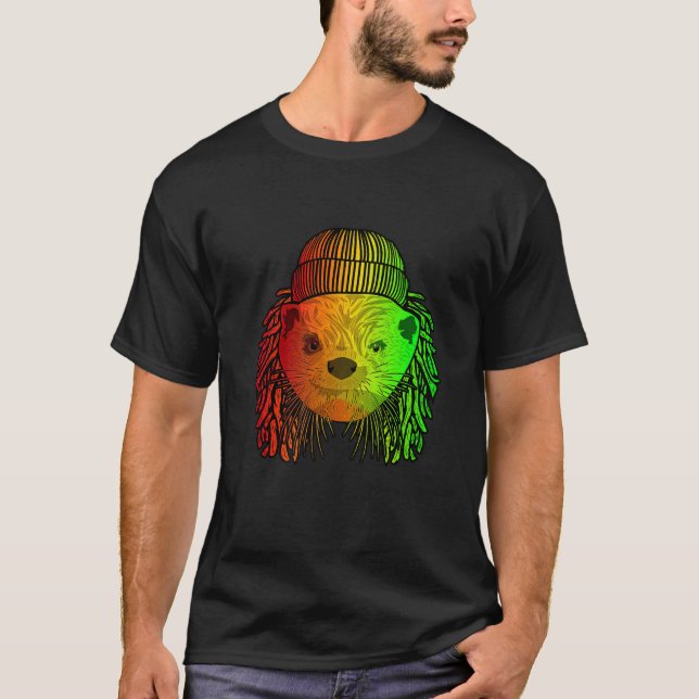 Camiseta Reggae Legal Otter Dreads Dreadlocks Otter Rasta (Frente)