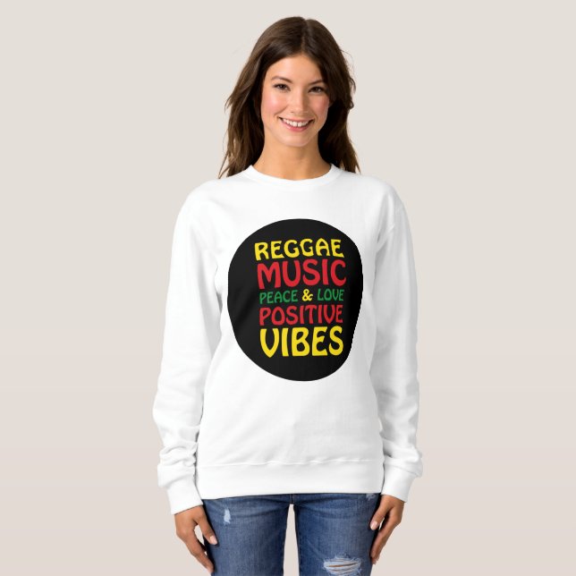 Camiseta Reggae Music com afirmações positivas (Frente Completa)