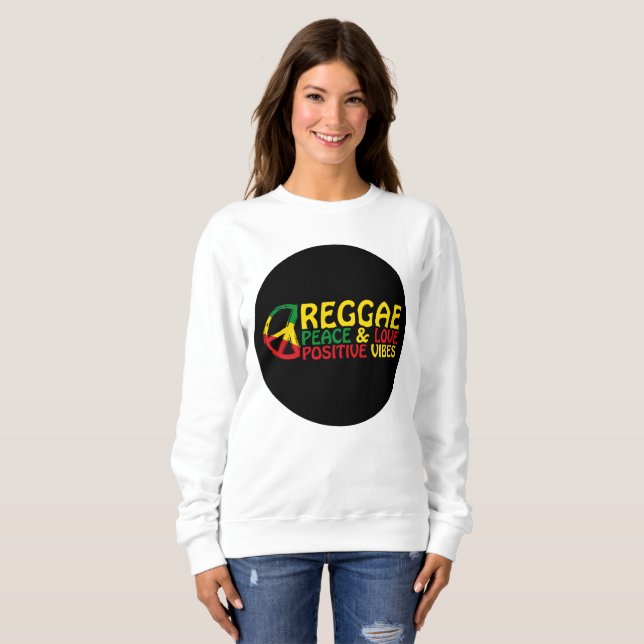 Camiseta Reggae Music com citações positivas (Frente Completa)