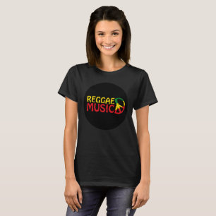 Camiseta Reggae Music - modelo2b-círculo-preto