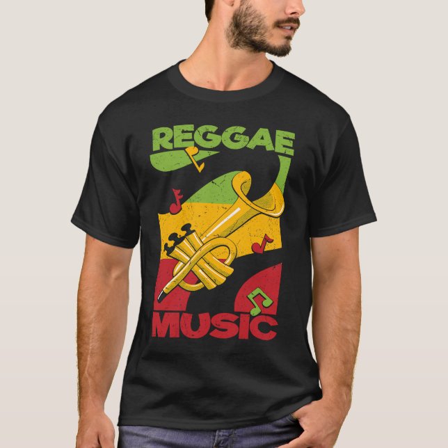 Camiseta Reggae Music Rastafari Rasta Jamaica Reggae (Frente)