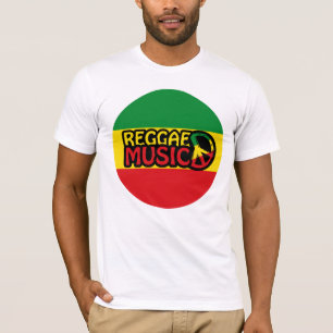 Camiseta Reggae Music, reggae art com símbolo de paz