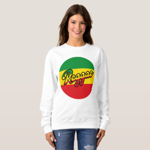 Camiseta Reggae Música com cores de sinalizador reggae